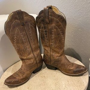 Sz 5.5 brown smoky mountain boots.  Fit like 6.5
